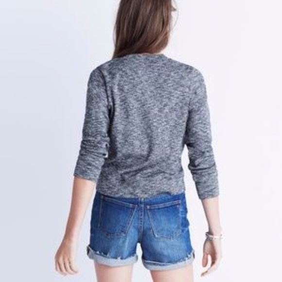 Madewell Marled Mockneck Long Sleeve Sweatshirt - Picture 6 of 6